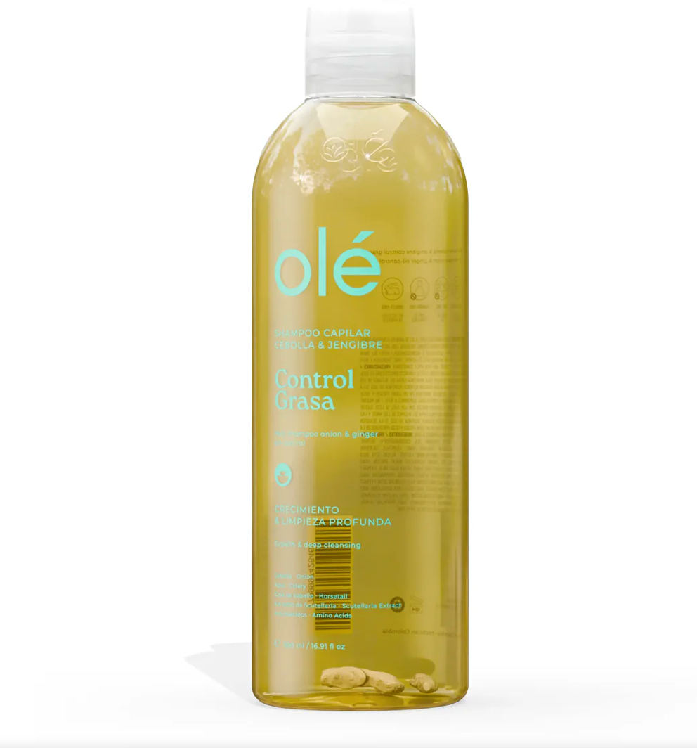 SHAMPOO CEBOLLA, JENGIBRE Y APIO