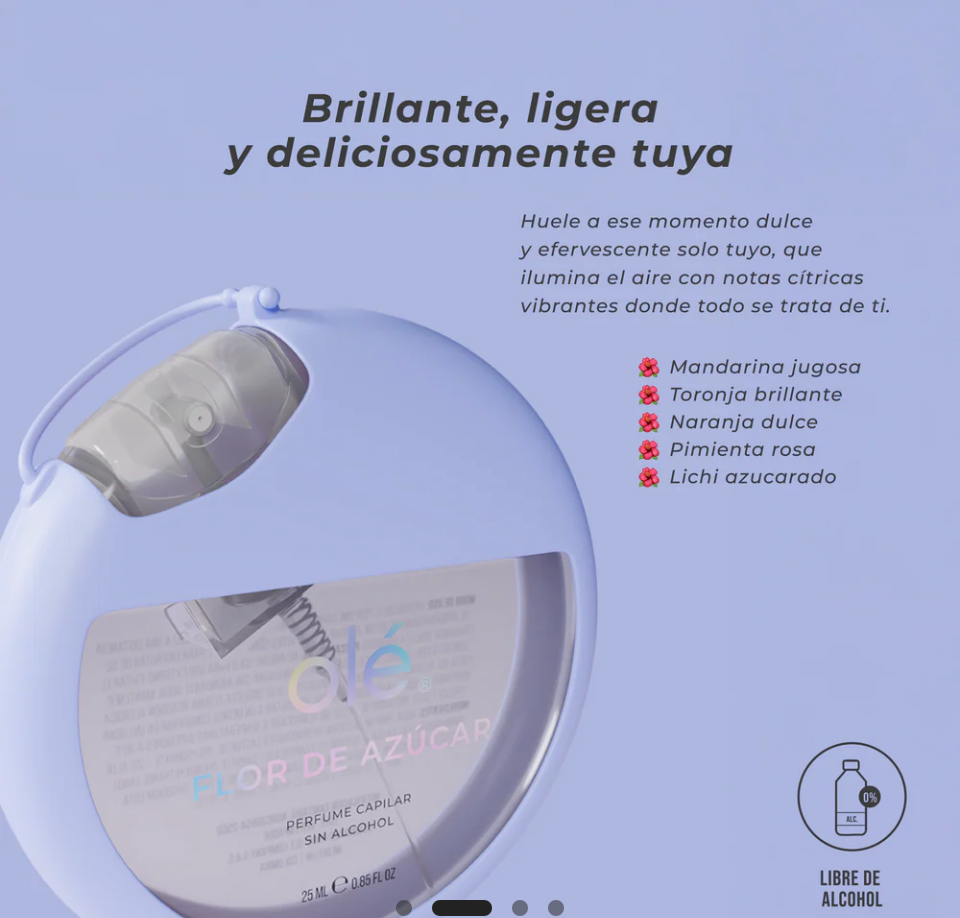 PERFUME CAPILAR SIN ALCOHOL - FLOR DE AZÚCAR