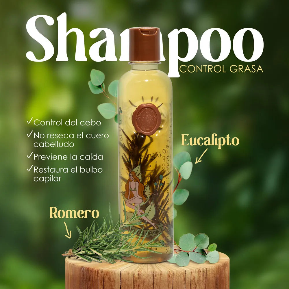 SHAMPOO CONTROL GRASA CON ROMERO Y EUCALIPTO