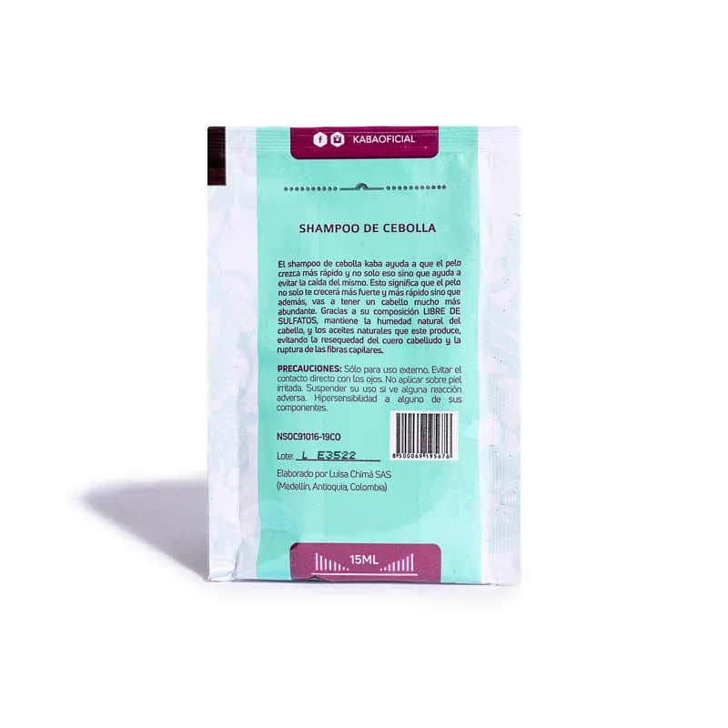 SACHET DE SHAMPOO CEBOLLA
