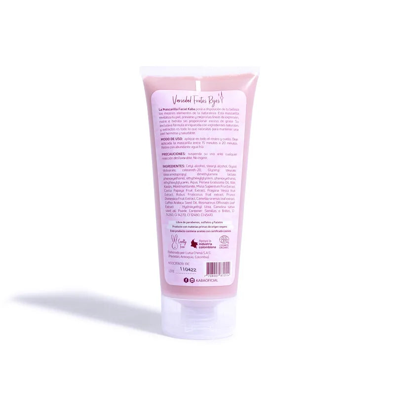MASCARILLA FACIAL DE FRUTOS ROJOS