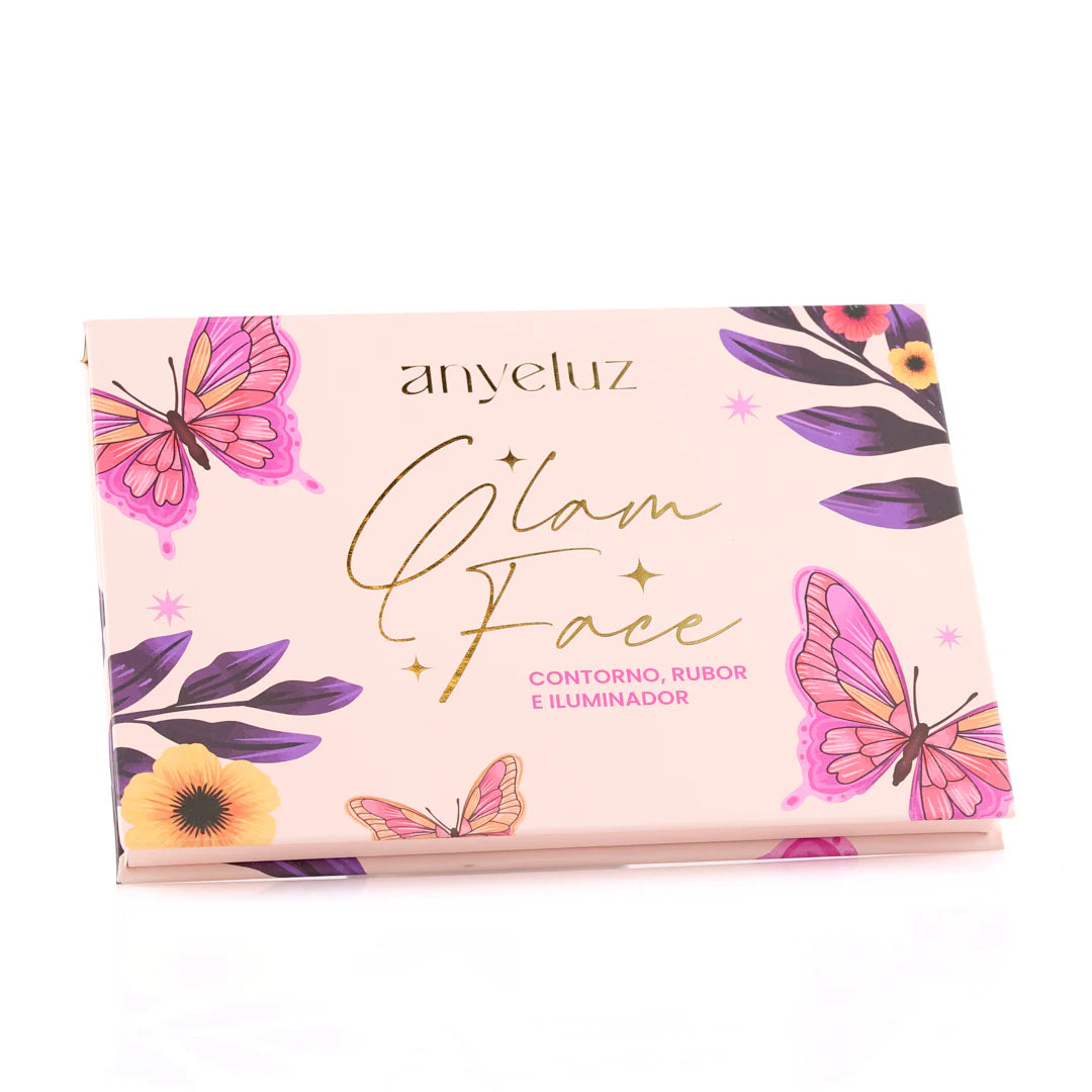 PALETA DE ILUMINADORES, CONTORNOS Y RUBORES GLAM FACE